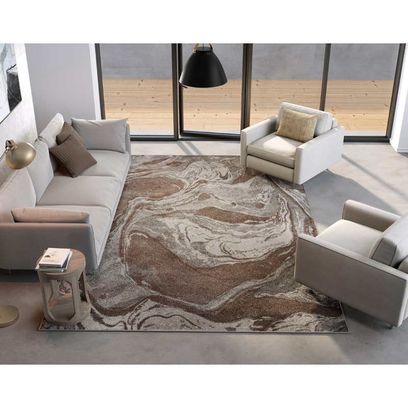 Casper Performance Abstract Indoor Rug, Rectangle 5'3" x 7'7"