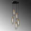 Keshawn 5 - Light Black/Gold Cluster Pendant