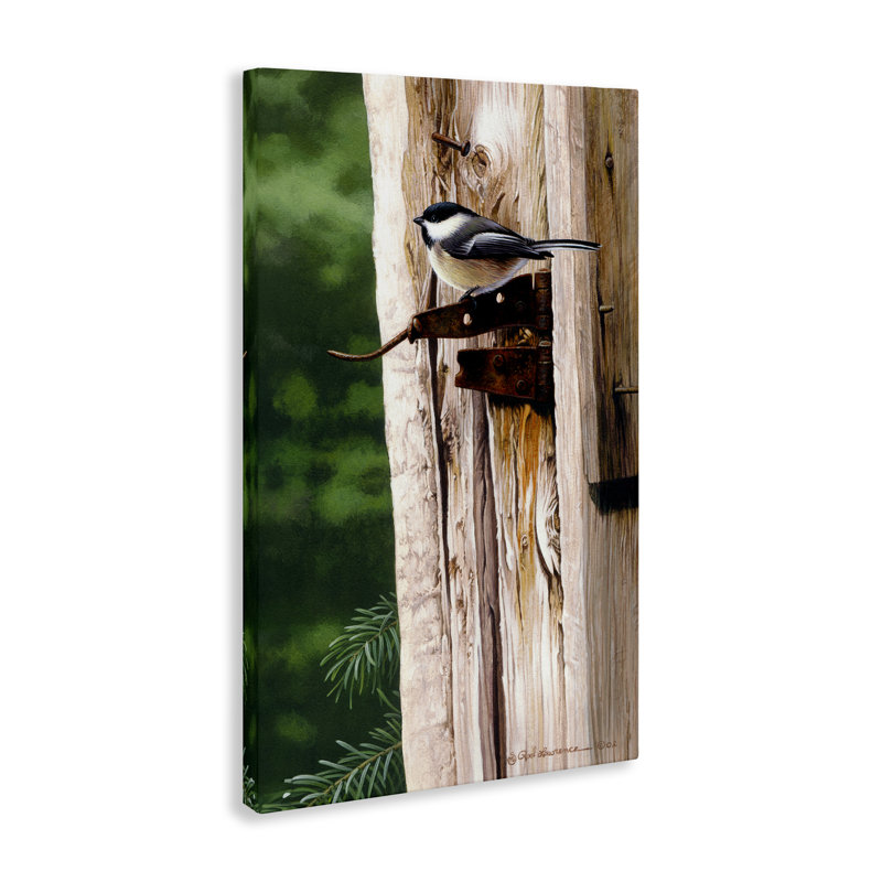 «Bird on Rusty Perch» par Rod Lawrence, H 24 po x l 16 po
