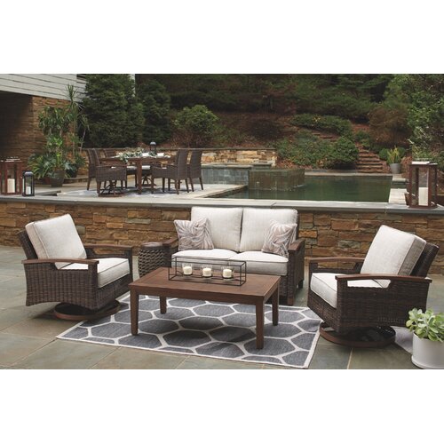 Highland Dunes Estill 58.5'' Wicker Outdoor Loveseat & Reviews | Wayfair