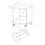Bureau, classeur, chariot d'imprimante, classeur roulant, mobile, rangement, travail-1636008720