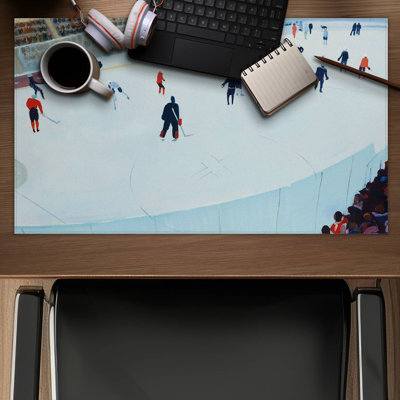 Game of hockey - 14.00"x24.25" Desk mat