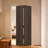 38 series 52in.X78 in. 3/4 inch thickness 2-Panel Walnut Color Finished MDF Bi-fold door with closet hardware