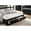 1pièce lit grand contemporain noir 1pc