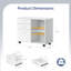 Pariksit en bois 3 tiroirs 31,5 po avec table d'appoint plate-12357799
