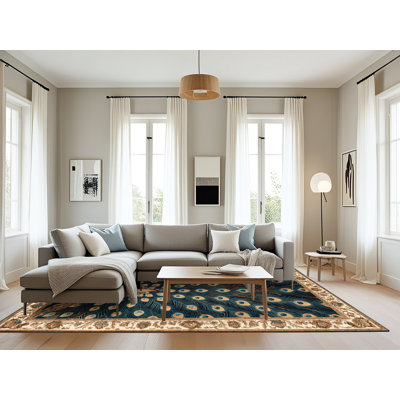 Tapis bleu lavable à la machine