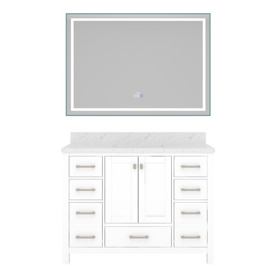 48'' Single Bathroom Vanity with Carrara Marble Top