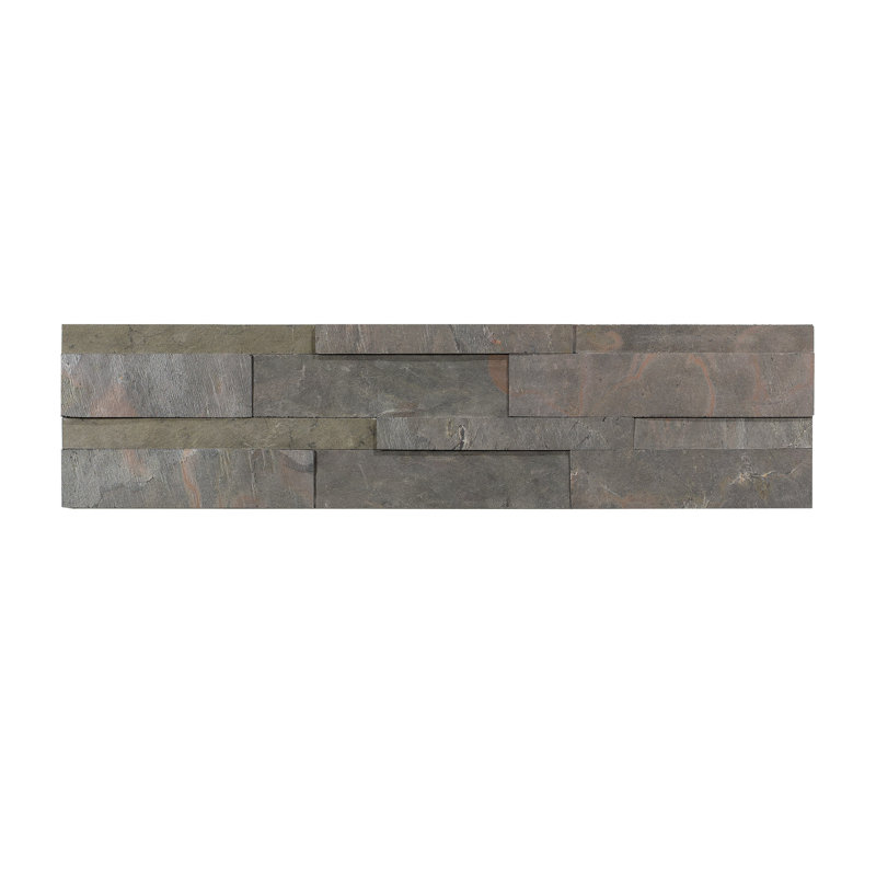 Carrelage mosaïque auto-adhésif en pierre naturelle 6 po x 24 po, Kilnstone
