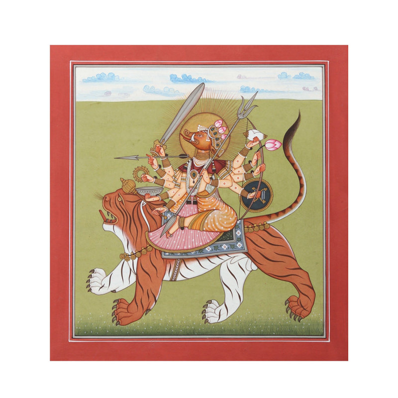 Déesse Varahi (série Tantric Devi de Basohli) | Aquarelle sur papier