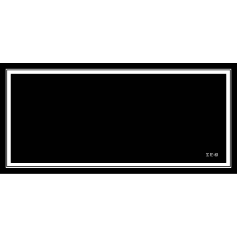 Miroir de salle de bain anti-buée avec bouton, 27,6 po x 59,06 po