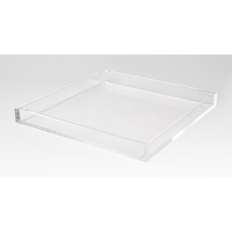 Plastic / Acrylic Tray, 1.25" H x 16" W x 12" D, Clear