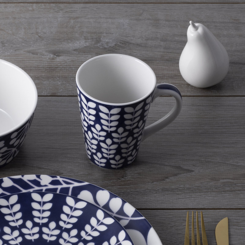 Noritake Bluefjord Set Of 4 Mugs, 12 Oz.