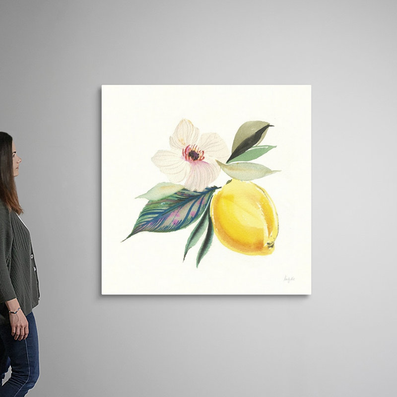 Reproduction d’art sur toile, "Citrus Summer III" par Kristy Rice, H 48 po x l 48 po x P 1,25 po, Toile tendue
