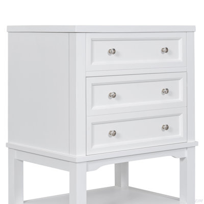 Meuble-lavabo de 24 po sans lavabo, base seulement, structure en bois massif, armoire de rangement de salle de bain avec tiroir et tablette ouverte
