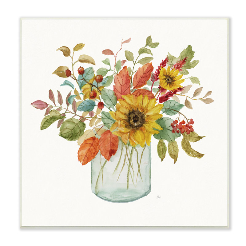 «Simple Country Botanicals» par Nan - Peinture, H 12 po x l 12 po x P 1,5 po, Plaque murale