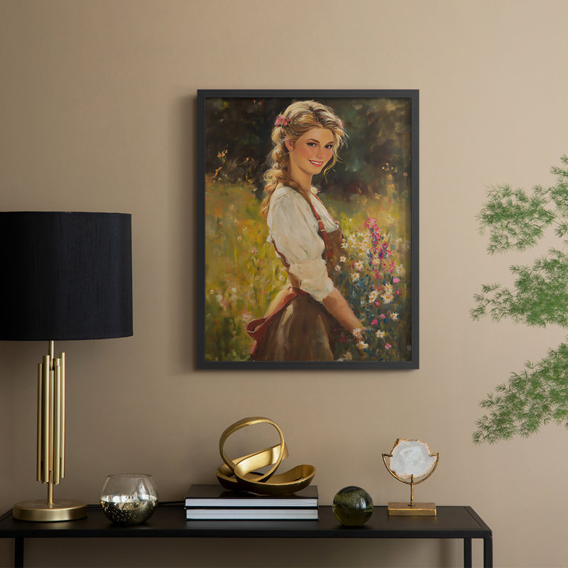 Reproduction encadrée WOMEN Series CCXCII - bois massif, H 15 po x l 12 po, Noir, noir, noir, noir