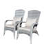 Chaise de patio avec coussins (coussin gris)