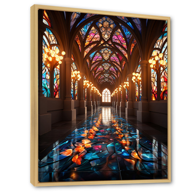 Schepp " Islam Art Nasir Almulk ", 32" H x 16" W x 1" D, Natural Floater Framed
