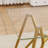 35.4-Inch Square Tempered Glass Dining Table, Suitable For 2-4 People, Space-Saving Small Kitchen Dining Table, Equipped With Sturdy Metal Table Legs,Suitable For Dining Room, Living Room,Gold