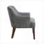 Fauteuil d'appoint capitonné 100% polyester gris anthracite pour la détente dans le salon Style intemporel moderne-615915436