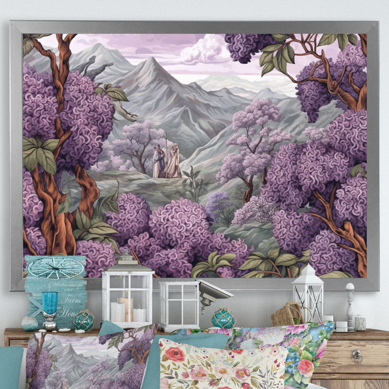 «Lilac mauve», impression sur toile, Cadre photo argenté, H 30 po x l 40 po x P 1,5 po