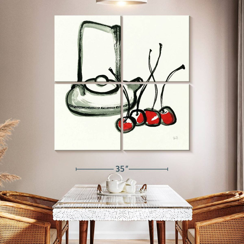 Yarlin Tea And Cherries, 50" H x 50" W