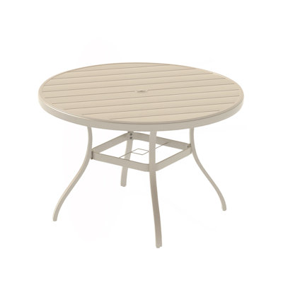 Table de salle à manger d'extérieur ronde pour 6-7 personnes