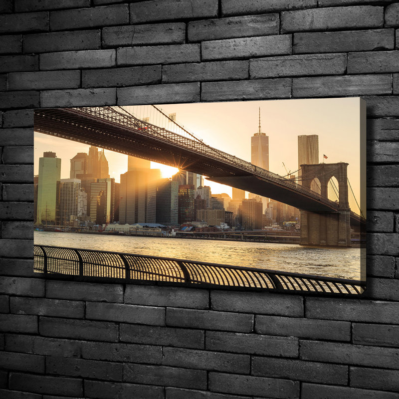 Brooklyn Bridge 1 Piece Wall Art on Canvas