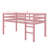Twin Elevated Loft Bed With Ladder, Reinforced Slat Bed Platform-1269828570