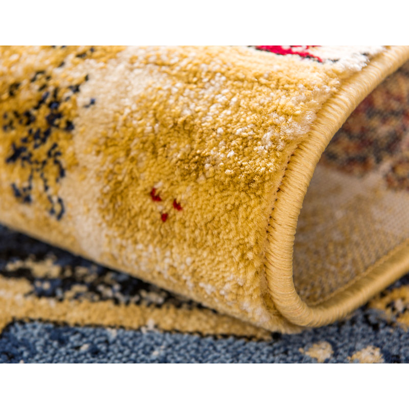 Angeliya Oriental Indoor Rug, Round 5'