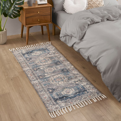 Jessica Simpson Peregrine Machine Washable Chenille Chindi Fringe Rugs 1-Piece