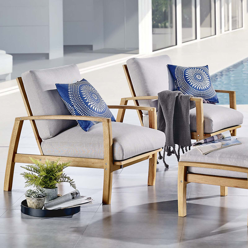 Fauteuil de jardin en bois d'eucalyptus Orlean