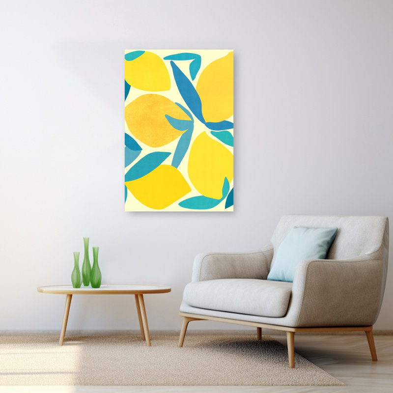 Reproduction d'art mural Lemon Shapes, 48" H x 32" W
