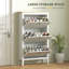 Armoire à chaussures avec 3 tiroirs rabattables, armoire de rangement étroite pour chaussures, blanc