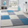 Sahag Chequered Shag Area Rug