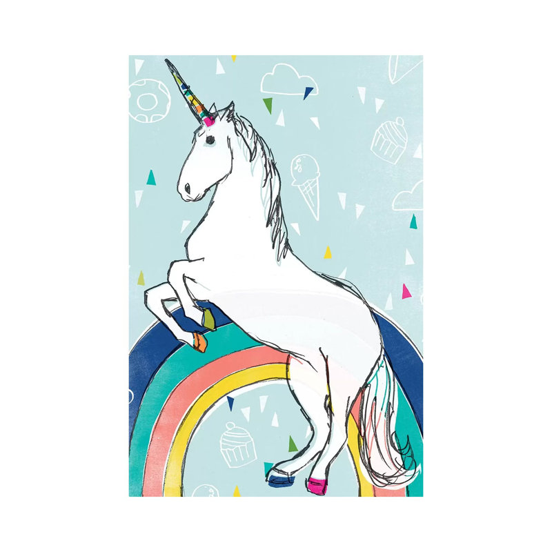 Funky Fun II by June Erica Vess - Wrapped Canvas Gallery-Wrapped Canvas Giclée, 20.32 cm H x 30.48 cm W