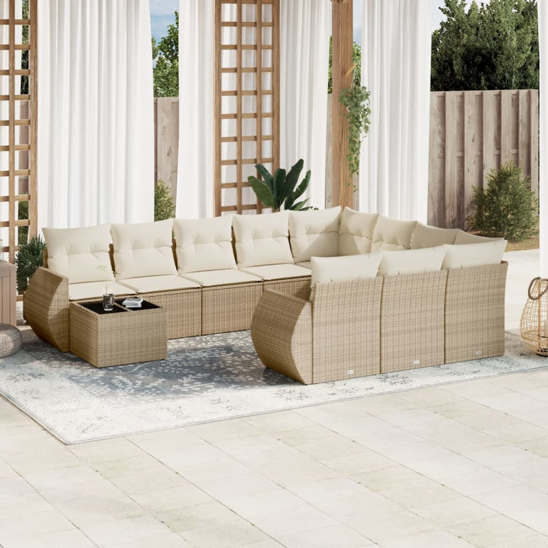 Ensemble de canapé de jardin Vidaxl beige
