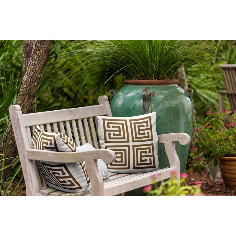 Nantucket Geometric Outdoor Reversible Throw Pillow