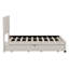 Lit plateforme tapissier Maniyah avec 2 tiroirs et 1 lit gigogne simple TG-1601189204-1601189195