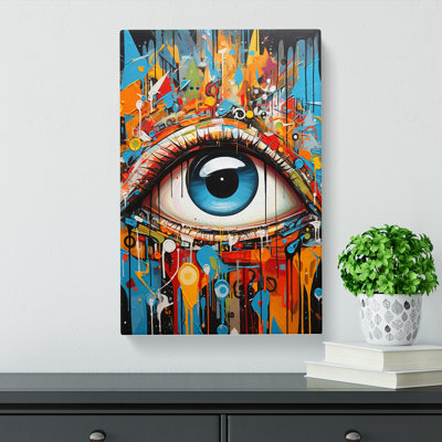 Eye Hard Edge - Wrapped Canvas Print