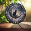 Panneau de vitrail Cat Moon-1689697317