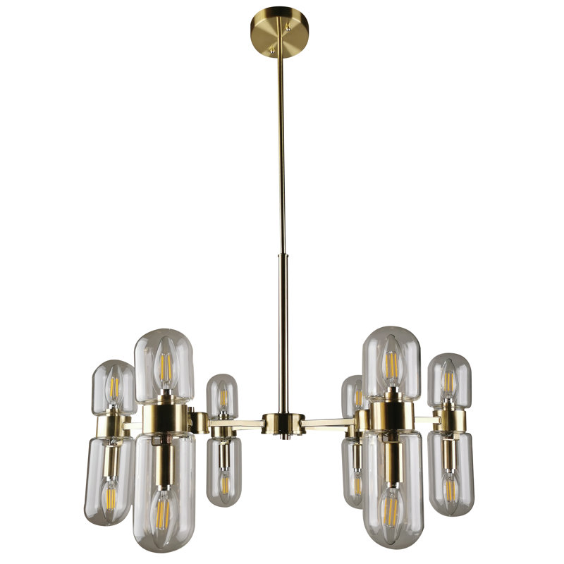Alinde 12 - Light Dimmable Sputnik Modern Linear Chandelier