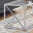 44"L Rectangular Clear Tempered Glass And Chrome Metal Coffee Table