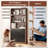 78"H 5-Tier Extra Tall Wood Bookcase with Doors & Adjustable Shelves – Heavy-Duty Display Shelving Unit for Living Room & Home Office