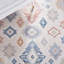 Tapis beige / bleu Huitt lavable 218-799167794