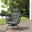 Chaises longues pivotantes de patio, chaise d'œuf en acier de rotin de Pe pour la maison