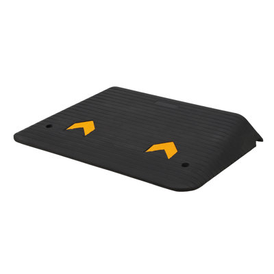 Rampe à seuil élevé en caoutchouc de 4 po - Rampe robuste pour fauteuil roulant et scooter d'une capacité de 52,69 lb avec surface antidérapante, rampe d'entrée portable pour les maisons et les portes