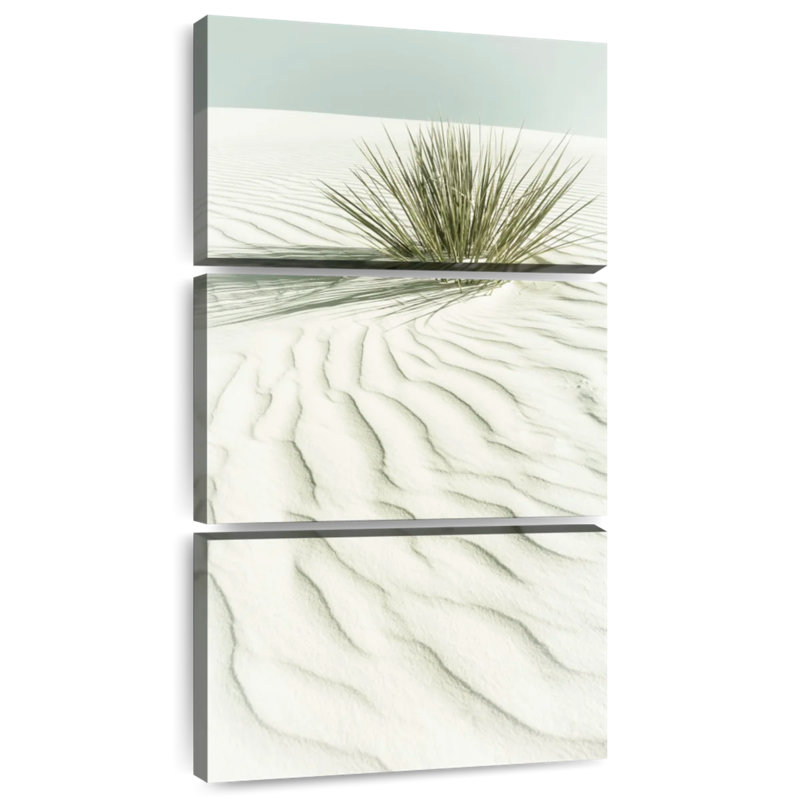 Paysage de sable blanc rétro, H 27 po x l 12 po