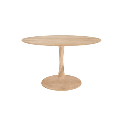 Torsion Round Solid Oak Dining Table