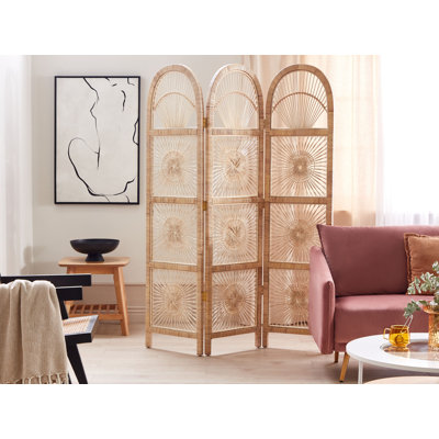 Antonello 137cm W x 180cm H 3 - Panel Folding Room Divider